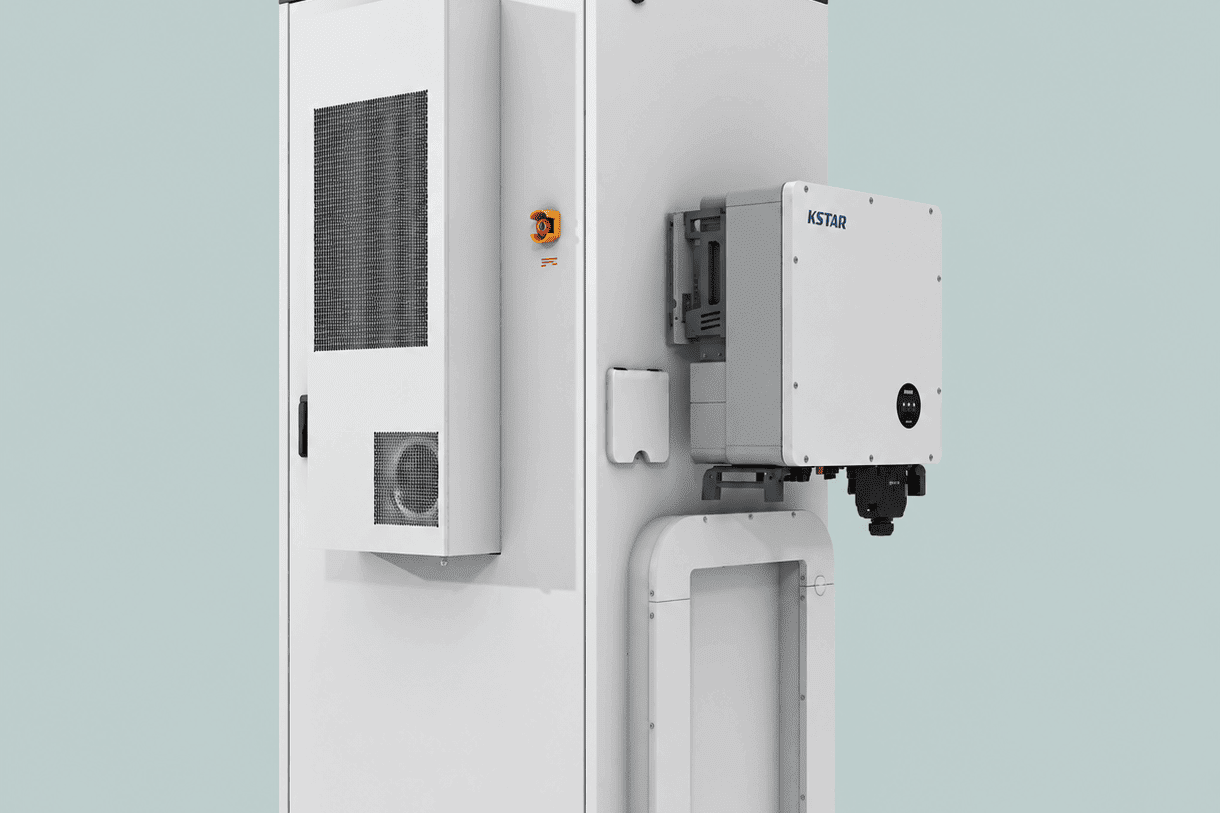 KSTAR commercial energy storage cabinet with attached inverter